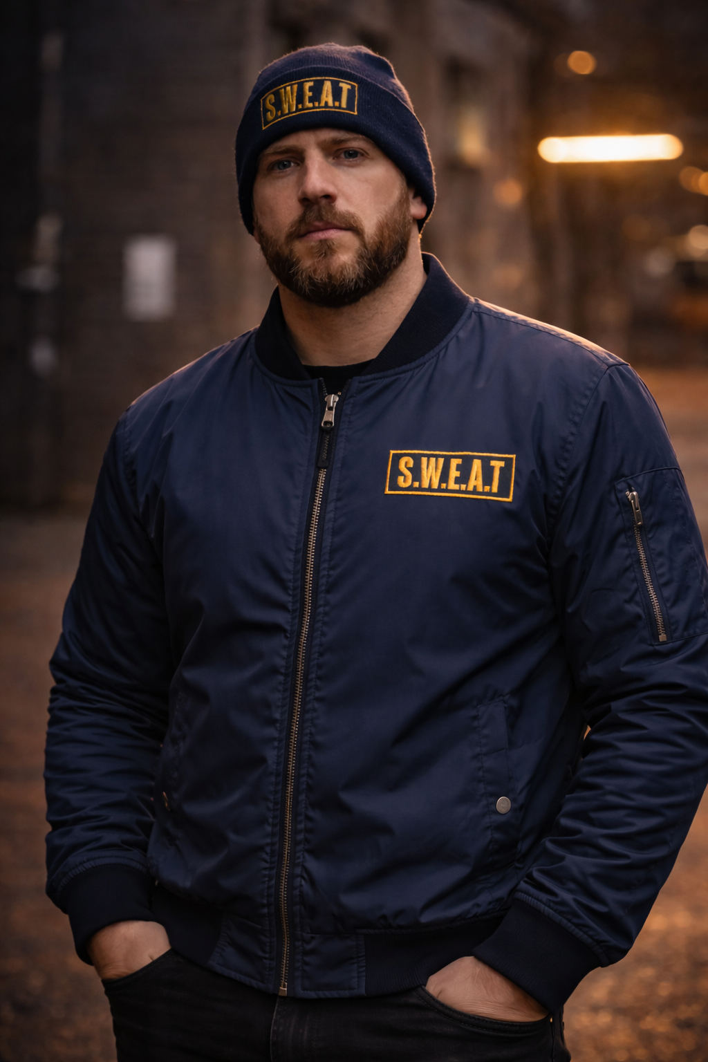 SWEAT Embroidered Bomber Jacket